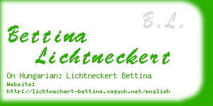 bettina lichtneckert business card